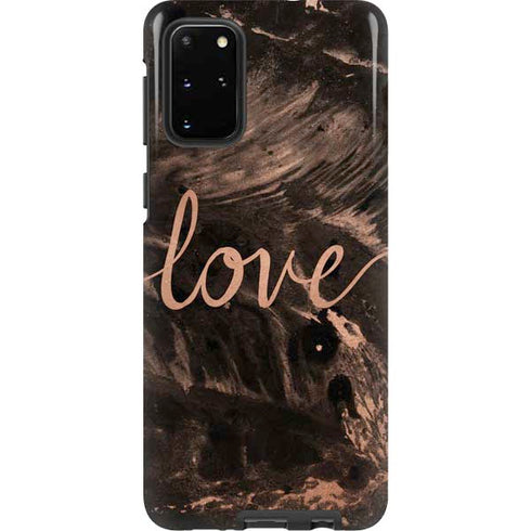Love Rose Gold Black Galaxy S20 Plus Pro Case