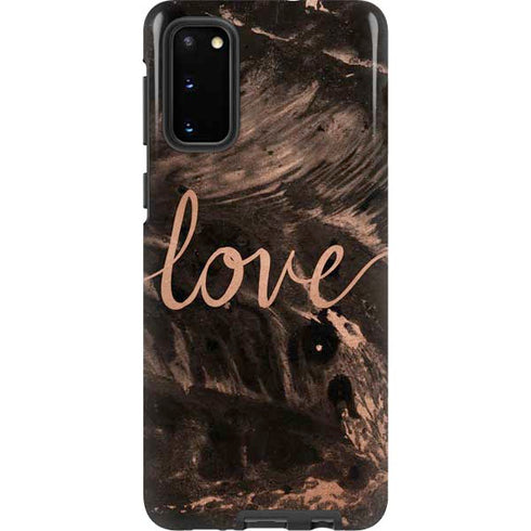 Love Rose Gold Black Galaxy S20 Pro Case