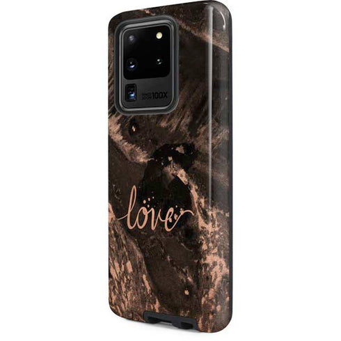 Love Rose Gold Black Galaxy S20 Ultra 5G Pro Case