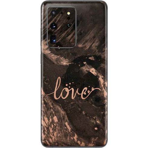 Love Rose Gold Black Galaxy S20 Ultra 5G Skin