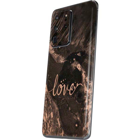Love Rose Gold Black Galaxy S20 Ultra 5G Skin