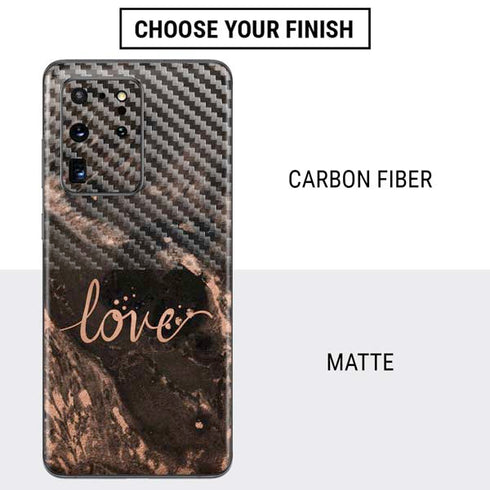 Love Rose Gold Black Galaxy S20 Ultra 5G Skin