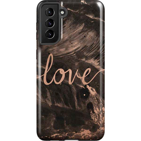 Love Rose Gold Black Galaxy S21 Plus 5G Pro Case