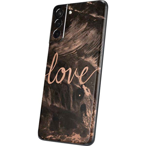 Love Rose Gold Black Galaxy S21 Plus 5G Skin