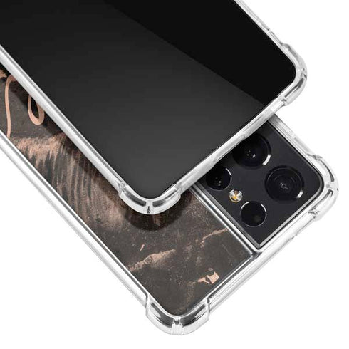 Love Rose Gold Black Galaxy S21 Ultra 5G Clear Case