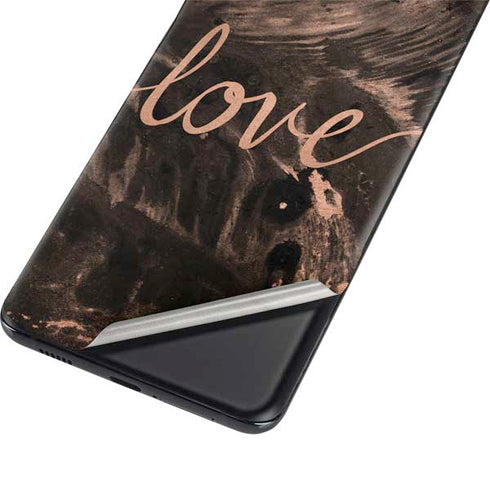 Love Rose Gold Black Galaxy S21 Ultra 5G Skin
