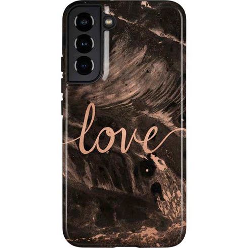 Love Rose Gold Black Galaxy S22 Plus Pro Case