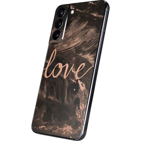 Love Rose Gold Black Galaxy S22 Plus Skin
