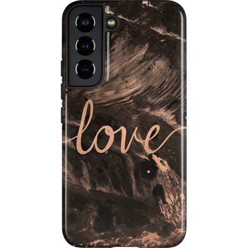Love Rose Gold Black Galaxy S22 Pro Case
