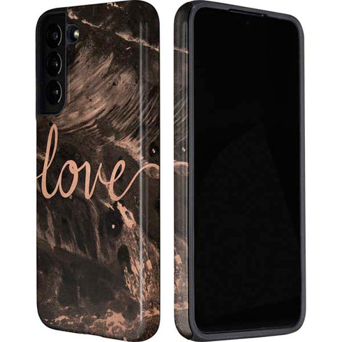 Love Rose Gold Black Galaxy S22 Pro Case