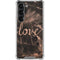 Love Rose Gold Black Galaxy S23 Clear Case