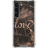 Love Rose Gold Black Galaxy S23 Clear Case