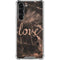 Love Rose Gold Black Galaxy S23 Plus Clear Case