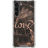 Love Rose Gold Black Galaxy S23 Plus Clear Case