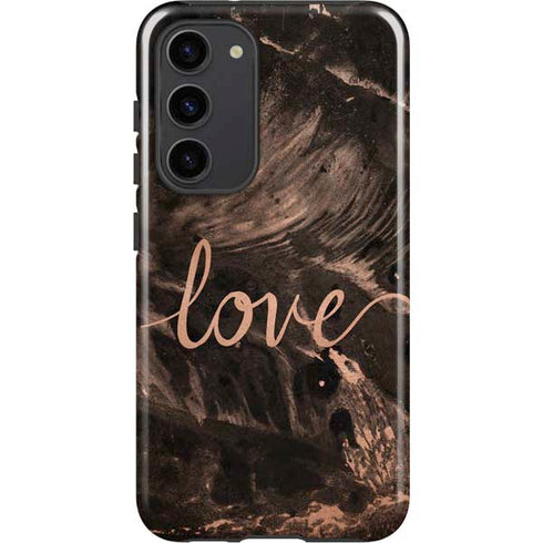 Love Rose Gold Black Galaxy S23 Plus Pro Case