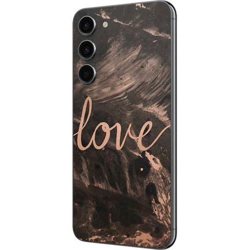 Love Rose Gold Black Galaxy S23 Plus Skin