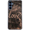 Love Rose Gold Black Galaxy S24 Clear Case