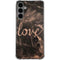 Love Rose Gold Black Galaxy S24 Plus Clear Case