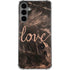 Love Rose Gold Black Galaxy S24 Plus Clear Case