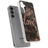 Love Rose Gold Black Galaxy S24 Plus Clear Case