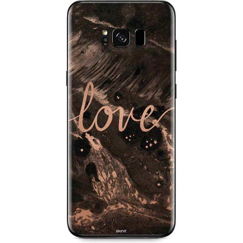 Love Rose Gold Black Galaxy S8 Plus Skin