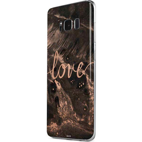 Love Rose Gold Black Galaxy S8 Skin