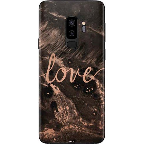Love Rose Gold Black Galaxy S9 Plus Skin