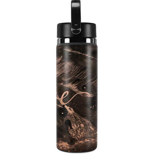 Love Rose Gold Black Hydro Flask 20oz Wide Mouth Skin