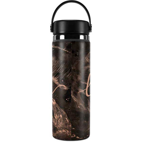 Love Rose Gold Black Hydro Flask 20oz Wide Mouth Skin