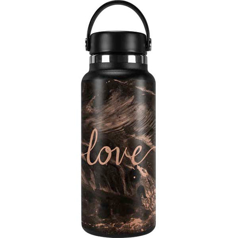Love Rose Gold Black Hydro Flask 32oz Wide Mouth Skin