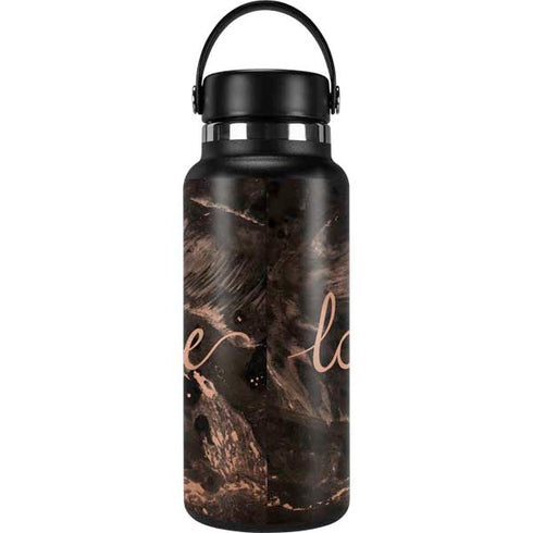 Love Rose Gold Black Hydro Flask 32oz Wide Mouth Skin