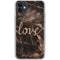 Love Rose Gold Black iPhone 11 Clear Case