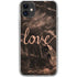 Love Rose Gold Black iPhone 11 Clear Case