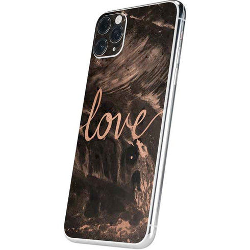 Love Rose Gold Black iPhone 11 Pro Max Skin