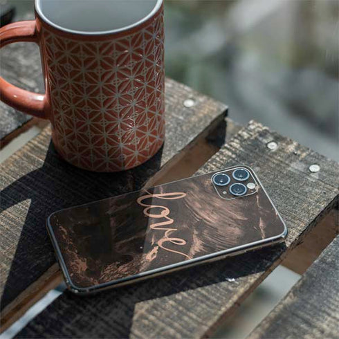 Love Rose Gold Black iPhone 11 Pro Max Skin