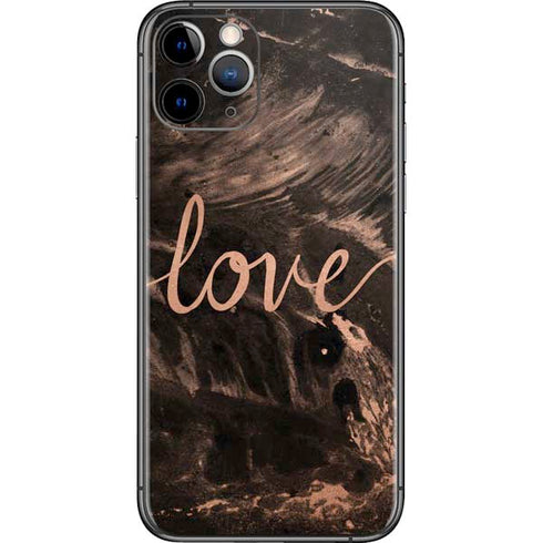 Love Rose Gold Black iPhone 11 Pro Skin