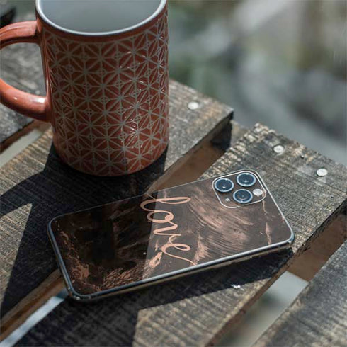 Love Rose Gold Black iPhone 11 Pro Skin