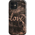 Love Rose Gold Black iPhone 12 Impact Case