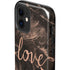 Love Rose Gold Black iPhone 12 Impact Case