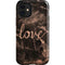 Love Rose Gold Black iPhone 12 Mini Impact Case