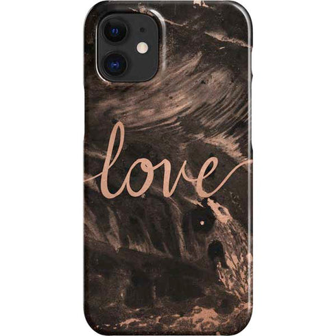 Love Rose Gold Black iPhone 12 Mini Lite Case