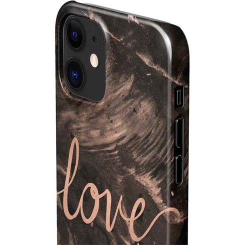 Love Rose Gold Black iPhone 12 Mini Lite Case