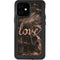 Love Rose Gold Black iPhone 12 Mini Waterproof Case