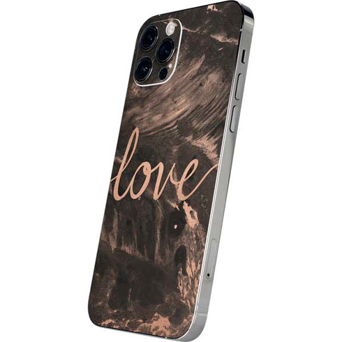 Love Rose Gold Black iPhone 12 Pro Max Skin