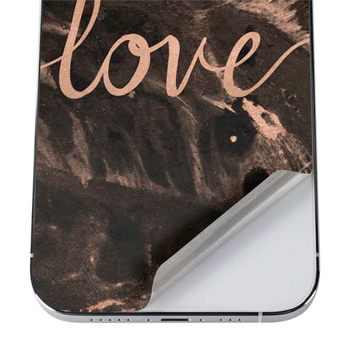 Love Rose Gold Black iPhone 12 Pro Max Skin