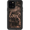 Love Rose Gold Black iPhone 12 Pro Waterproof Case