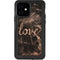 Love Rose Gold Black iPhone 12 Waterproof Case