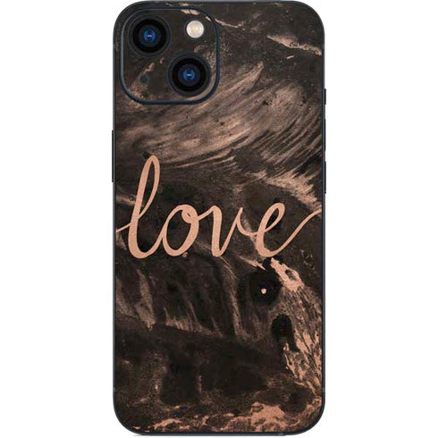 Love Rose Gold Black iPhone 13 Mini Skin