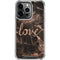 Love Rose Gold Black iPhone 13 Pro Clear Case