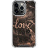 Love Rose Gold Black iPhone 13 Pro Clear Case